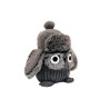 Bloc-Porte Hibou en Peluche et Tissu Rayé