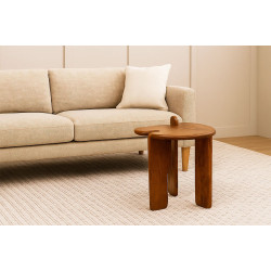 TABLE AUXIL ABSTRAIT 40X40X50 MANGUIER M