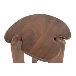 TABLE AUXIL ABSTRAIT 40X40X50 MANGUIER M