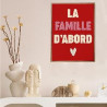 TOILE TUFTEE "LA FAMILLE D ABORD"