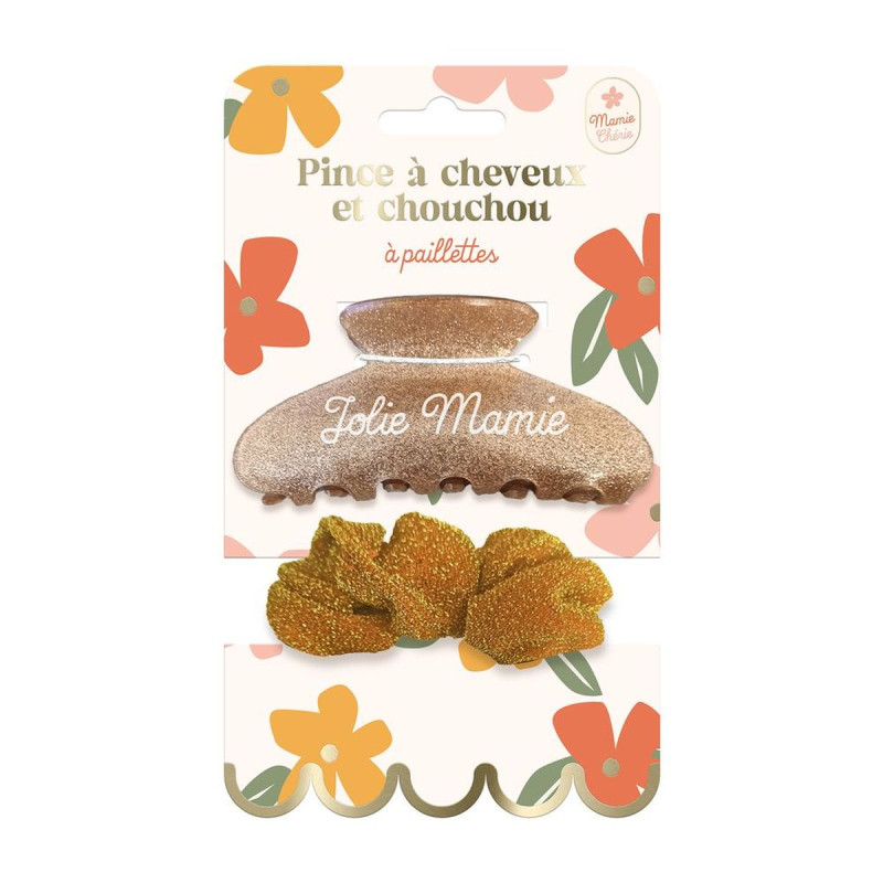 PINCE A CHEVEUX ET CHOUCHOU MAMIE A PAIL