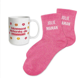 COFFRET MUG/CHAUSSETTES JOLIE MAMAN PAIL