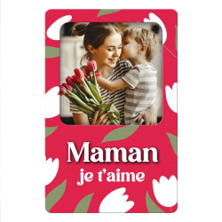 MAGNET BOIS PHOTO MAMAN JE T AIME