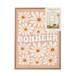 TOILE TUFTEE BONHEUR 30X40 CM