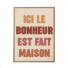 TOILE TUFTEE ICI LE BONHEUR EST FAIT MAI
