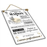 PLAQUE METAL 40X60 REGLE DE LA MAISON