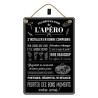 PLAQUE METAL 40X60 REGLE DE L APERO