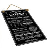 PLAQUE METAL 40X60 REGLE DE L APERO