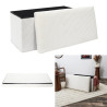 Coffre Banc Pliable SCOTT en Velours Côtelé | Rangement et Assise | Couleur Beige/Crème Coffre Banc Pliable SCOTT en Velours Côtelé | Rangement et Assise | Couleur Beige/Crème