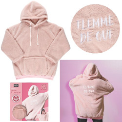 Sweat à Capuche Hoodie Oversize Polaire Rose | Ultra Doux et Chaud