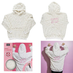 Sweat à Capuche Hoodie Oversize Polaire Blanc | FLEMME DE OUF