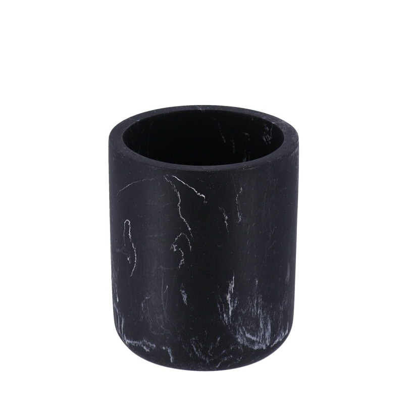 GOBELET MARBRE NOIR 210ML POLYRESINE