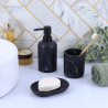 PORTE SAVON MARBRE NOIR POLYRESINE