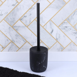 BROSSE WC MARBRE NOIR POLYRESINE