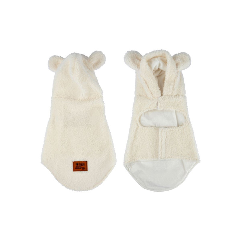 VESTE DOUDOU WOOLY ECRU S/25CM