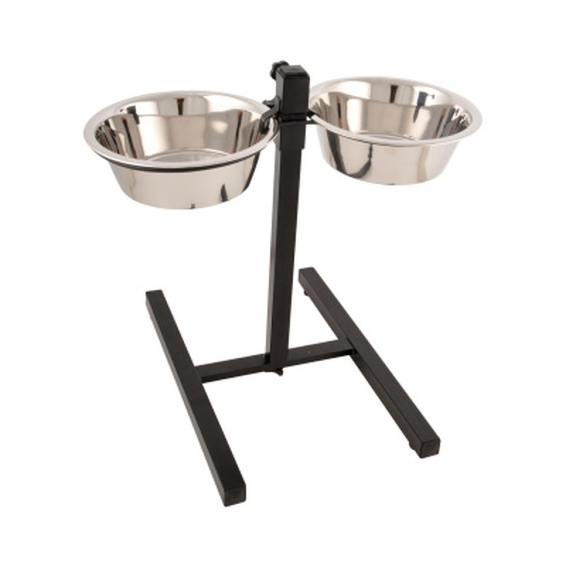 SUPPORT DOUBLE GAMELLES HAUTEUR REGL 43