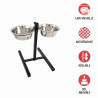 SUPPORT DOUBLE GAMELLES HAUTEUR REGL 43