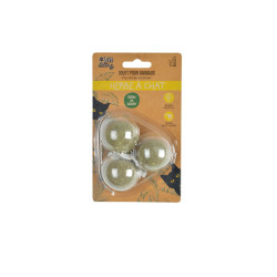 SET DE 3 BALLES D'HERBE A CHAT D3,7CM