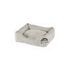 Panier Chien & Chat Rectangle Velours Chenille - Lin 55x40x18cm