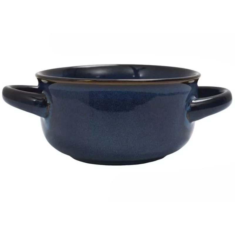 Bol à Soupe en Grès Bleu | D. 14.9 cm (Avec Anses) Bol à Soupe en Grès Bleu | D. 14.9 cm (Avec Anses)