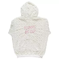 Sweat à Capuche Hoodie Oversize Polaire Blanc | FLEMME DE OUF