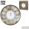 HORLOGE MURALE EN METAL ET MDF D50CM