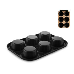 MOULE 6 MUFFIN 26,5X18,5CM ANTI ADHESIF