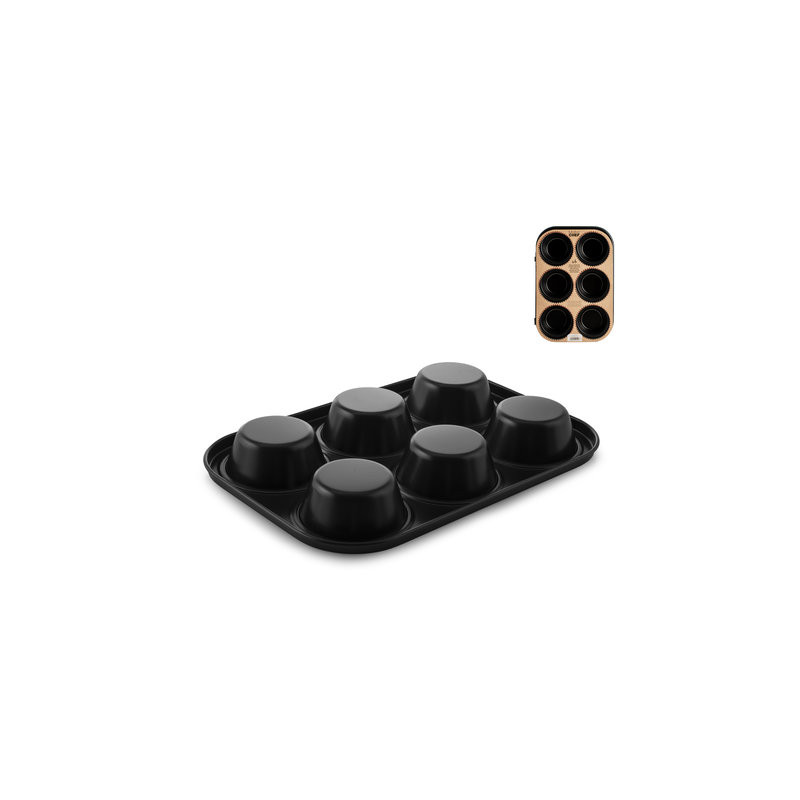 MOULE 6 MUFFIN 26,5X18,5CM ANTI ADHESIF