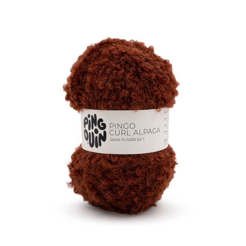LAINE PINGO CURL ALPAGA NOISETTE