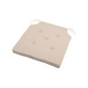 GALETTE DE CHAISE VELCRO LIN/ECRU 38X38