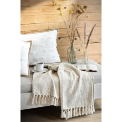 PLAID JOSEPHA NATUREL 125X150CM