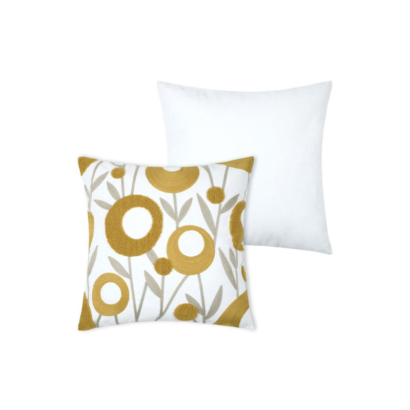 COUSSIN CAMILLE MOUTARDE 45X45CM