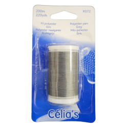 Fil : 200 m Polyester Gris