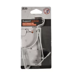 Support de Tringle pour Caisson de Volet Roulant - Blanc Satiné - D20cm