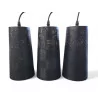 Plafonnier Pendant Couleur Noir x3 avec support barre