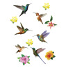 STICKER OISEAUX COLIBRIS
