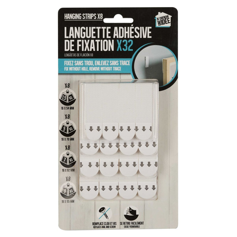 Languettes de Fixation Murales - Pack Éco (x32) Languettes de Fixation Murales - Pack Éco (x32)