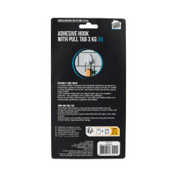 Crochets avec Languettes de Fixation (Pack de 6) 3 kg