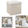 COFFRE POUF PLIABLE EMILIA BEIGE