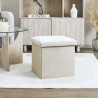 COFFRE POUF PLIABLE EMILIA BEIGE