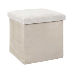 COFFRE POUF PLIABLE EMILIA BEIGE