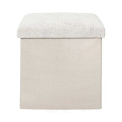 COFFRE POUF PLIABLE EMILIA BEIGE