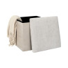 COFFRE POUF PLIABLE EMILIA BEIGE