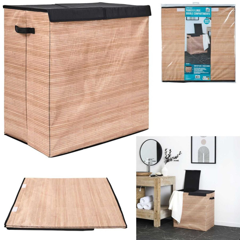 PANIER A LINGE DOUBLE 58X35X58CM