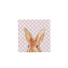 20 Serviettes Cocktail Lapin Papier Blan