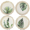 8 Assiettes Coco Palm Carton Crème, Effe