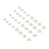 144 Demi-Perles Blanches Nacrées avec Ad