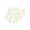 50 Perles Blanches Nacrées De 0,5 à 1cm