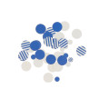 50 Confettis Mix&Match Papier Bleu et Bl