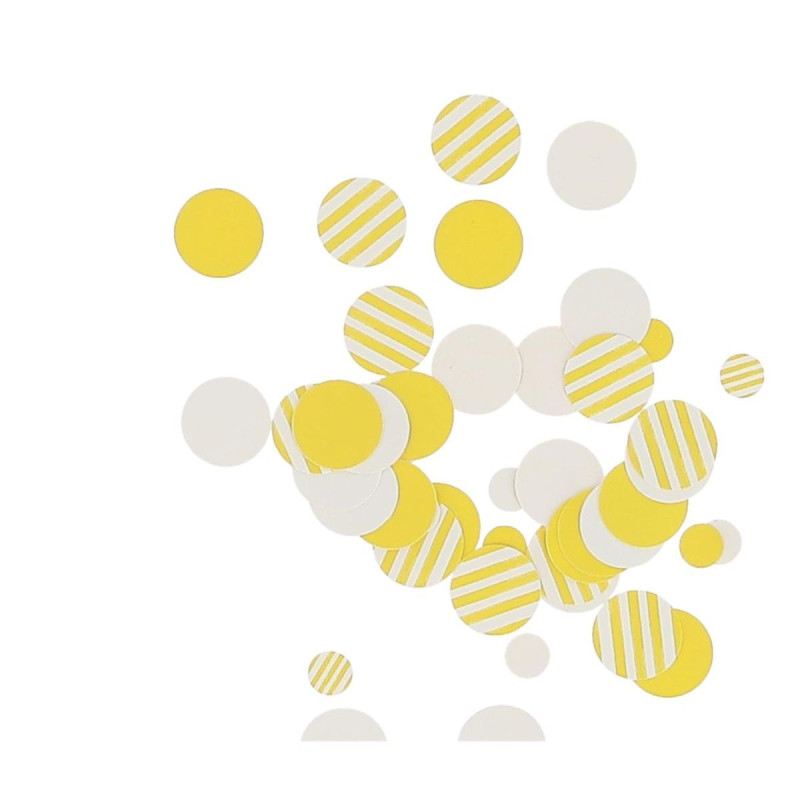 50 Confettis Mix&Match Papier Jaune et B